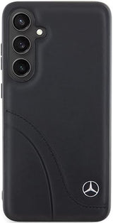 Mercedes Benz Genuine Leather Star Logo Case for Samsung Galaxy S24 6.2" Black- MEHCS24S23RBCSK