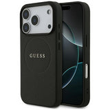 Guess Grained Ring Case with MagSafe for iPhone 17 Pro Max 6.9" Black - GUHMP17XPGHSMMK