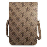 Guess 4G Triangle Universal Phone Pouch with Strap Brown - GUWBP4TMBR