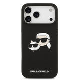 Karl Lagerfeld Liquid Silicone Double Head Case with MagSafe for iPhone 17 Pro Max 6.9" Black - KLHMP17XSKCHPPLK
