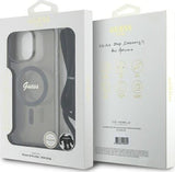 Guess Crossbody Cord Script Case with MagSafe for iPhone 16 Pro 6.3" Black - GUHMP16LHCTSGNSK