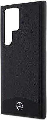 Mercedes Benz Genuine Leather Fluted with MagSafe Star Logo Case for Samsung Galaxy S24 Ultra 6.8" Black - MEHMS24L23RBARK