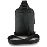 BMW M Series PU Leather & Carbon Crossbody Phone Bag with Metal Logo Black - BMCPBPVASEPOK