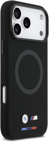 BMW M Series Silicone Logo Case with MagSafe for iPhone 17 Pro Max 6.9" Black - BMHMP17X25SITBOK