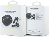 Guess Glossy Classic Logo TWS Wireless Earphones Black - GUTWST7FCEEK