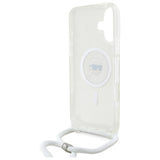 Karl Lagerfeld Crossbody IML Karl Head Case with Magsafe for iPhone 16 6.1" Clear - KLHMP16SHCKHNT