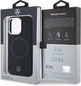 Mercedes Benz Silicone Tonal Logo Case with MagSafe iPhone 16 Pro 6.3" Black - MEHMP16L23SUTTK