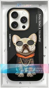 Nimmy Glasses Cool Dog Case for iPhone 16 Pro 6.3" Black - N-YJ-iP16-Pro-01