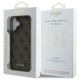 Guess 4G Charms Collection Case for iPhone 16 6.1" Brown - GUHCP16SGF4GBR