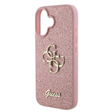Guess IML Glitter Circle Case with MagSafe for iPhone 16 6.1" Pink - GUHCP16SHG4SGP