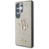 Guess Fixed Glitter Big 4G Metal Logo Case for Samsung Galaxy S25 Ultra 6.9" Gold - GUHCS25LHG4SGD