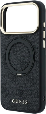 Guess Ring Stand 360 Rotation 4G Classic Logo Case with MagSafe for iPhone 17/18 Pro 6.3" Black - GUHMP18L6PS4RSCLK