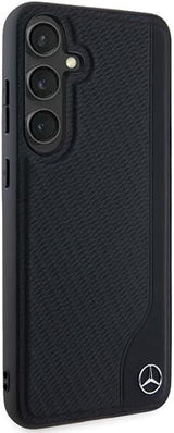 Mercedes Benz Debossed Line with MagSafe Star Logo Case for Samsung Galaxy S24 6.2" Black - MEHMS24S23RBGVK