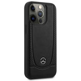 Mercedes Benz Leather Case Star Logo Case for iphone 15 Pro Max 6.7" Black - MEHCP15XARMBK