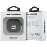 Karl Lagerfeld Monogram Choupette Head Case for AirPods 4 Black - KLA4PGCHPK