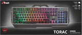 Trust GXT 856 Torac Metal Gaming Keyboard UK QWERTY Black - 23877