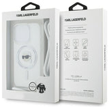 Karl Lagerfeld Crossbody IML Karl Head Case with MagSafe for iPhone 16 Pro 6.3" Clear - KLHMP16LHCKHNT