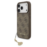 Guess 4G Charms Case for iPhone 17 Pro 6.3" Tone on Tone Brown - GUHMP17LGF4GCW