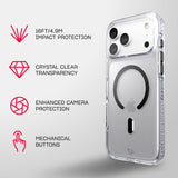Tech21 Evo Crystal Case with MagSafe for iPhone 17/18 Pro Max 6.9" Clear Black - T21-11699