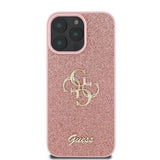 Guess Fixed Glitter Big 4G Logo Case for iPhone 16 Pro 6.3" Pink - GUHCP16LHG4SGP