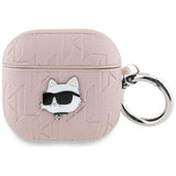 Karl Lagerfeld Monogram Choupette Head Case for AirPods 4 Pink - KLA4PGCHPP