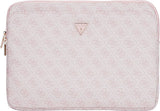 Guess 4G Zipper Pocket Triangle Logo Laptop Sleeve for 14" MacBook Pink -GUCS14ZP4DPTP