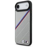 BMW M Tricolor Metal Logo Case with MagSafe for iPhone 17 Air 6.5" Grey - BMHMP17M25PCSPEG