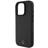 Mercedes Textured And Plain Leather Case with MagSafe for iPhone 16 Pro Max 6.9" Black - MEHMP16X23RBARK