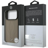 Mercedes Leather The Move Case with MagSafe for iPhone 17 Pro 6.3" Taupe - MEHMP17L25ROLAUT