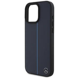 Mercedes MB Blue Line Leather Case with MagSafe for iPhone 16 Pro Max 6.9" Navy Blue - MEHMP16X23RURBV