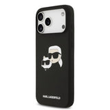 Karl Lagerfeld Liquid Silicone Double Head Case with MagSafe for iPhone 17 Pro Max 6.9" Black - KLHMP17XSKCHPPLK