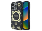 Guess IML Peony On 4G Background Case with MagSafe for iPhone 16 Pro 6.3" Black - GUHMP16LH4PYEEK