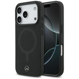 Mercedes Plain Smooth Leather Case with MagSafe for iPhone 17 Air 6.5" Black - EMHMP17M23RCMK