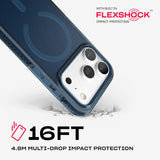 Tech21 Evo Crystal Stain Finish Case with MagSafe for iPhone 17/18 Pro 6.3" Deep Sea - T21-11651