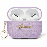 Guess Metallic Script Charm Case for AirPods 4 Purple - GUA4PGMCSU