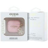 Guess 4G Silicone Charm Case for AirPods 4 Pink - GUA4LECG4P