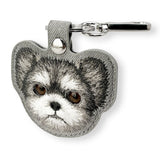 Nimmy Big Eye Cute Pet Yorkie Dog Face Airtag Keychain Grey - N-XDY-YSK-027
