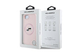 Karl Lagerfeld Liquid Silicone Karl and Choupette Head Case with MagSafe for iPhone 16e 6.1" Pink - KLHMPSE4SKCHTCP