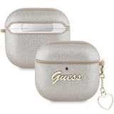 Guess Metallic Script Charm Case for AirPods 4 Gold - GUA4PGMCSD