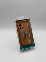 Nimmy Big Eye Cute Pet Poodle Dog Face Case with Detachable MagSafe Grip for iPhone 17 6.3" Brown Orange - N-XDY-CXZJZH-IP17-014
