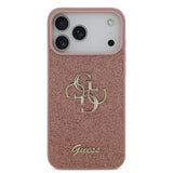 Guess PU Fixed Glitter Big 4G Metal Logo Case for iPhone 17 Pro Max 6.9" Pink - GUHCP17XHG4SGP