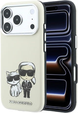 Karl Lagerfeld Smooth PU Leather Case with Sketch Print and MagSafe for iPhone 17/18 Pro Max 6.9" Beige - KLHMP18X6PWKCIDE