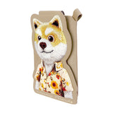 Nimmy Fashion & Cute Brown Dog Series Embroidery Magnetic Stand with MagSafe Brown - N-CXMC-ZJKT-12