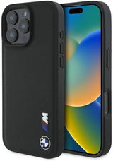 BMW Smooth Rubber Logo Case for iPhone 16 Pro Max 6.9" Black - BMHCP16X23PUSRK