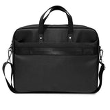 Guess 4G Hot Stamp Triangle Logo Laptop Bag 16" Black Saffiano - GUCB15PSATLK
