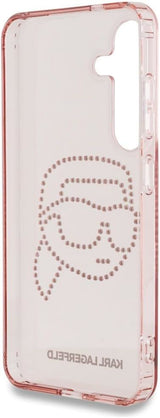 Karl Lagerfeld Rhinestones Karl Head Logo Case for Samsung Galaxy S25 6.2" Pink - KLHCS25SHKHDCELP