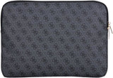 Guess 4G Zipper Pocket Triangle Logo Laptop Sleeve for 14" MacBook Black - GUCS14ZP4DPTK