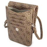 Guess 4G Triangle Universal Phone Pouch with Strap Brown - GUWBP4TMBR