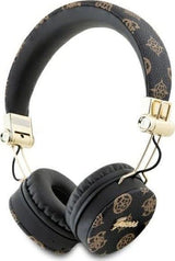 Guess 4G Peony Script Round Shape ENC Bluetooth On Ear Headphones Black - GUBH70EPOSMK