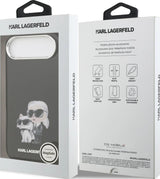 Karl Lagerfeld IML Aquarelle Karl and Choupette Case for iPhone 17 Air 6.5" Black - KLHMP17MHMKCAQOK